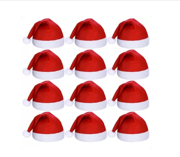 Pack 6 Gorros De Navidad Viejo Pascuero